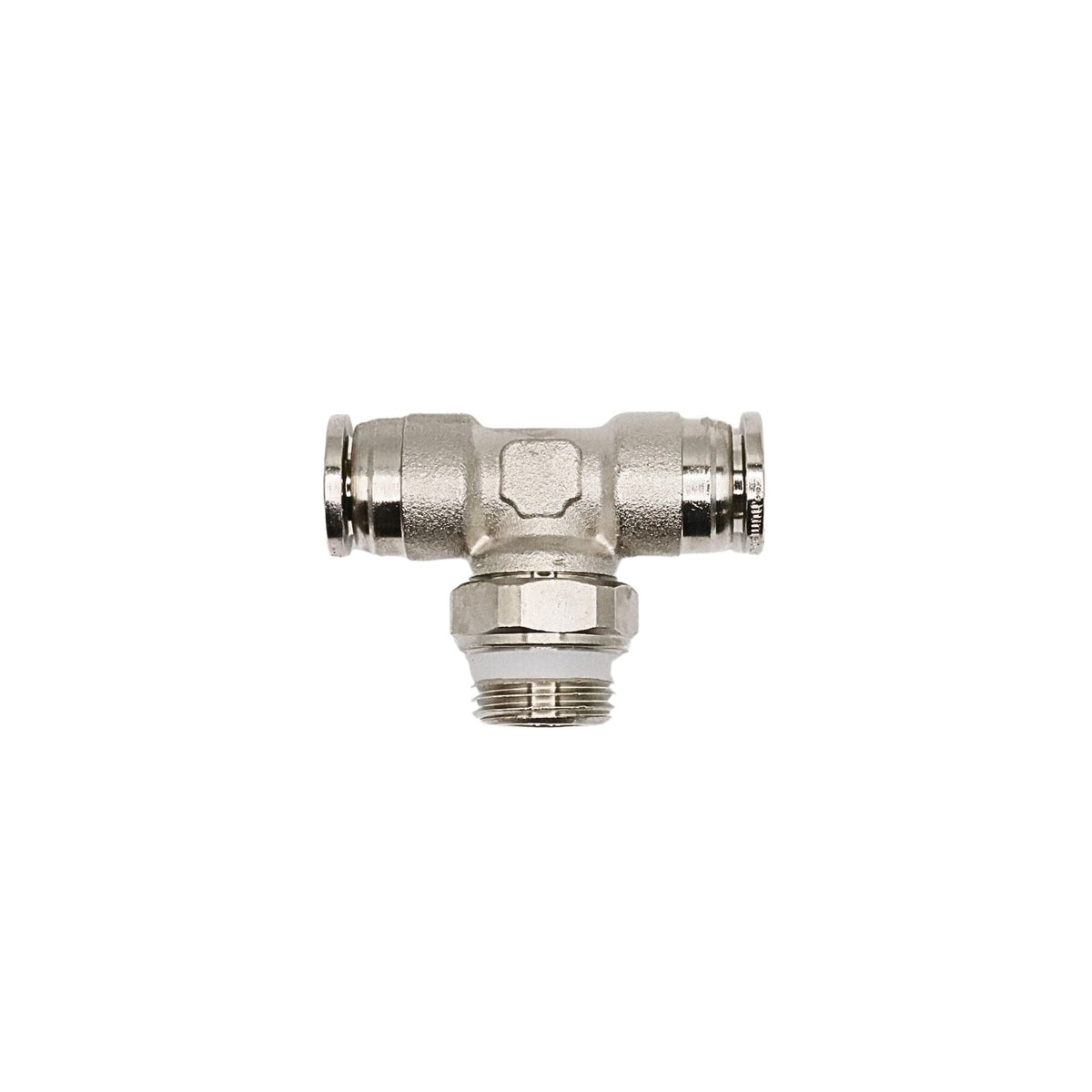 Aventics-NP Brass Push-in fitting 12mm Tube X 1/2&quot;NPT Universal male swivel branch tee used on numatics-aventics product line
