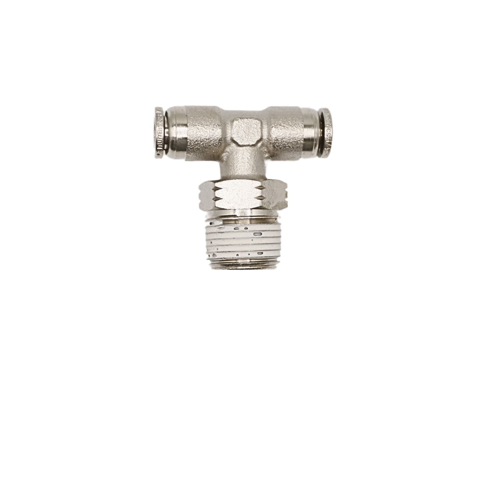  Brass Push-in fitting 1/4 in Tube 1/8 in MNPT Swivel branch tee 