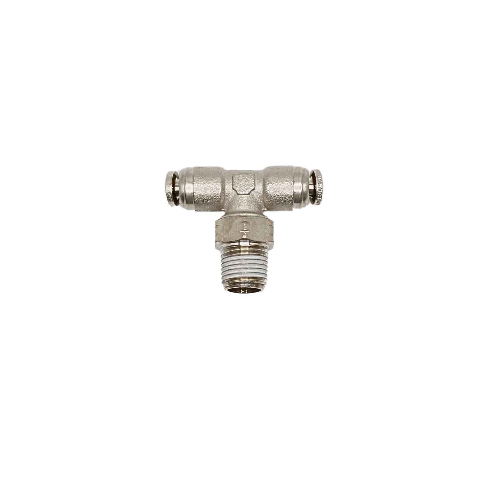 Brass Push-in fitting 1/8 in Tube 1/8 in MNPT Swivel branch tee 
