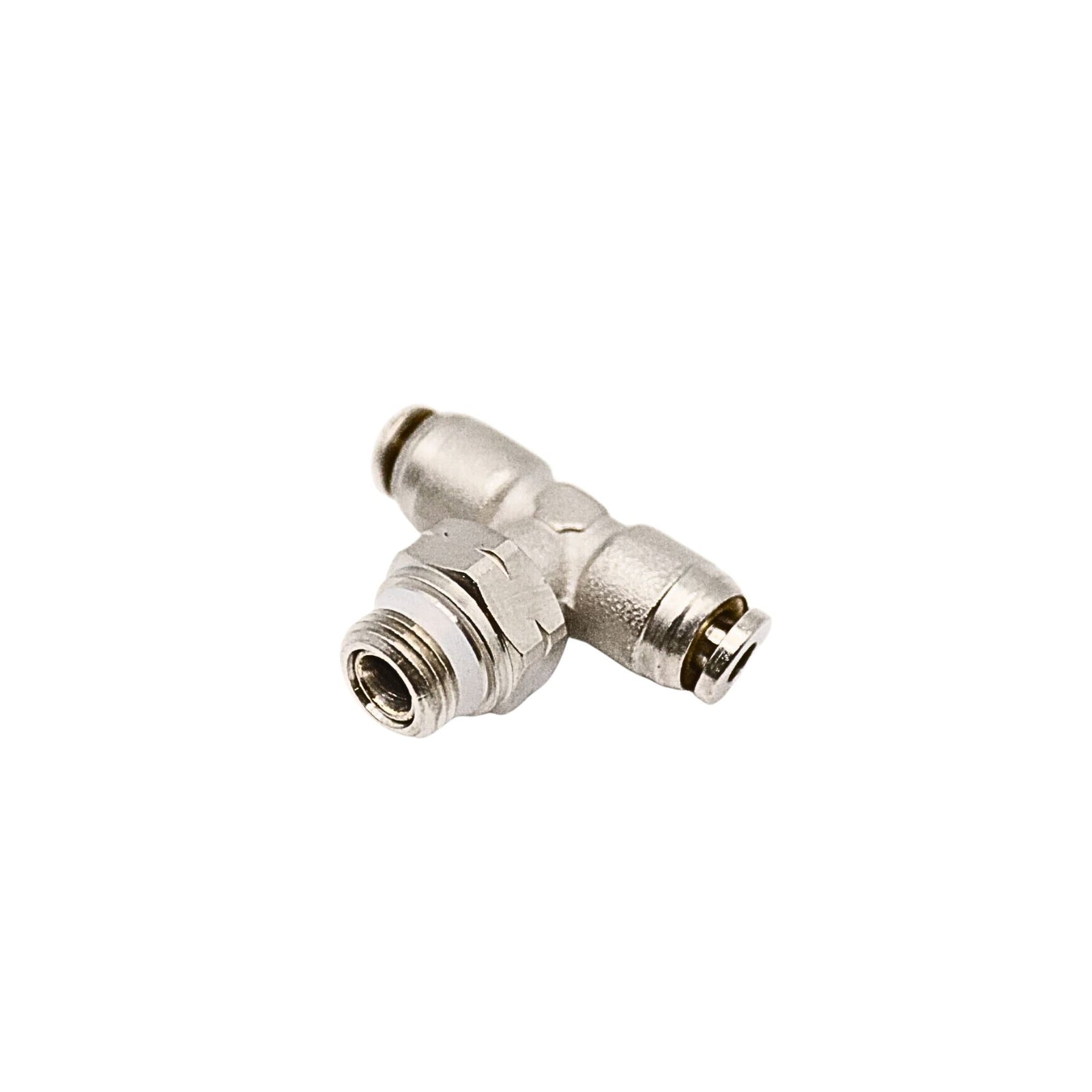Aventics-NP Brass Push-in fitting 1/8" Tube X 1/8"NPT Universal male swivel branch tee used on numatics-aventics product line