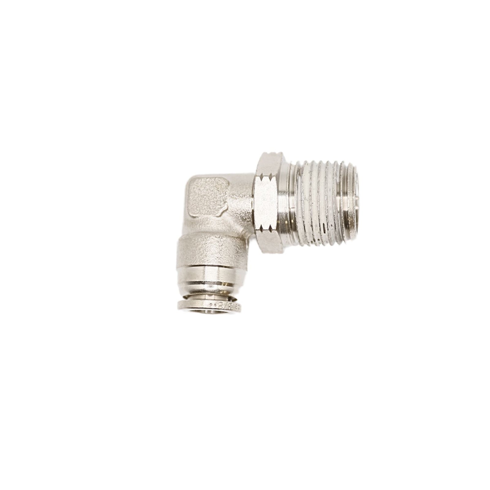 Brass Push-in fitting 3/8 in Tube 1/2 in MNPT Swivel elbow 