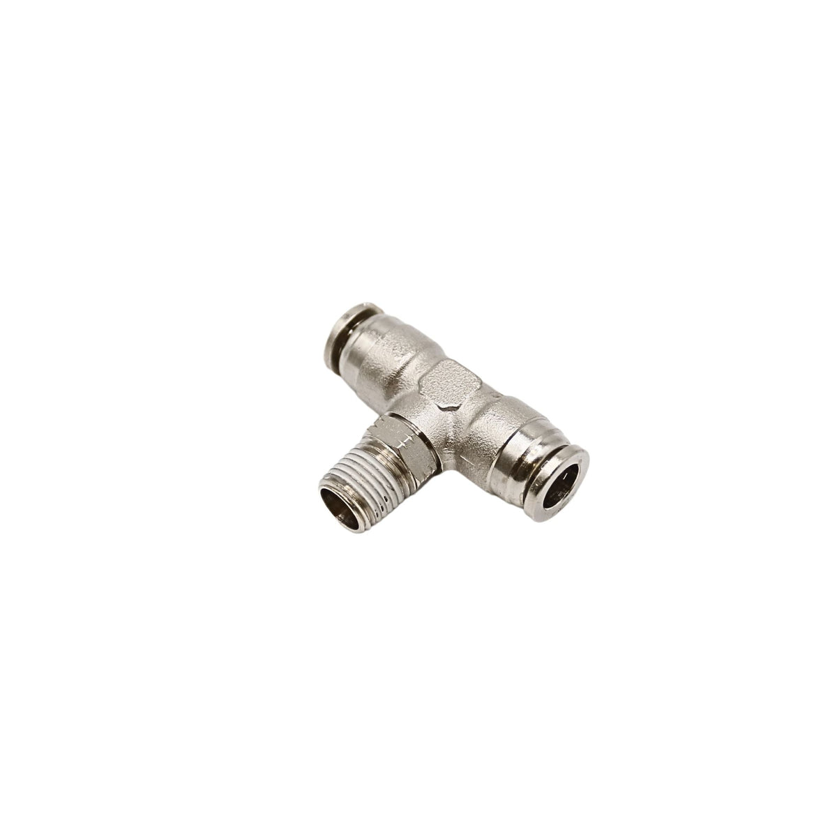 Brass Push-in fitting 3/8 in Tube 1/4 in MNPT Swivel branch tee