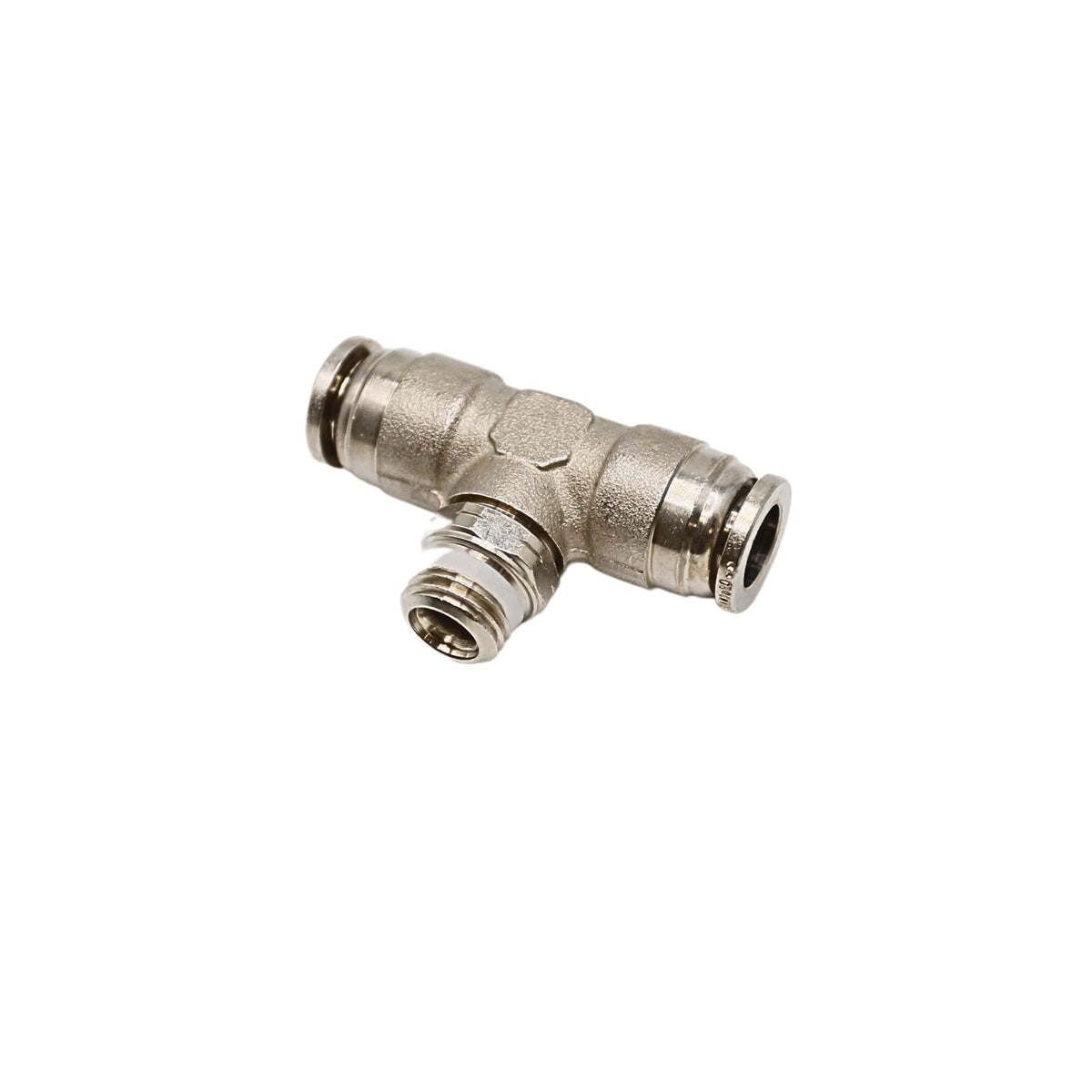 Brass Push-in fitting 3/8 in Tube 1/4 in MNPT Swivel branch tee