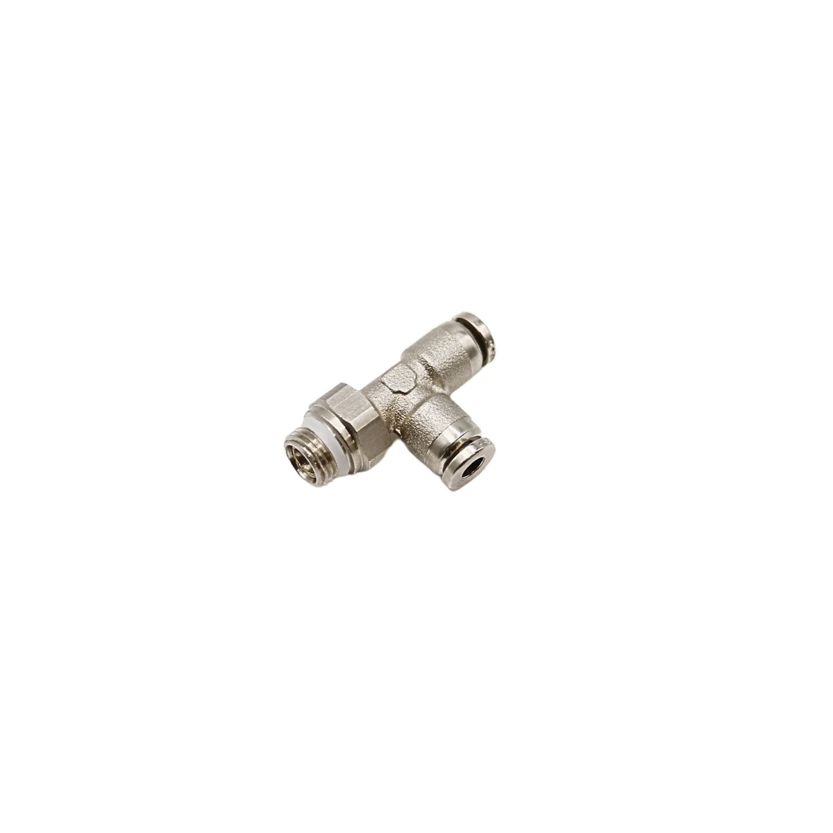 Brass Push-in fitting 4mm Tube 1/8 in MNPT Swivel run tee