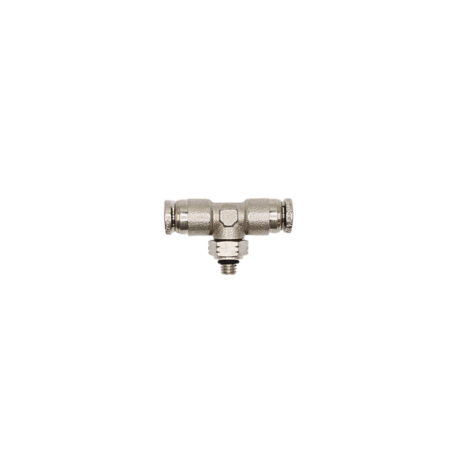 Brass Push-in fitting 5/32 in Tube 10/32 in MNPT Swivel branch tee