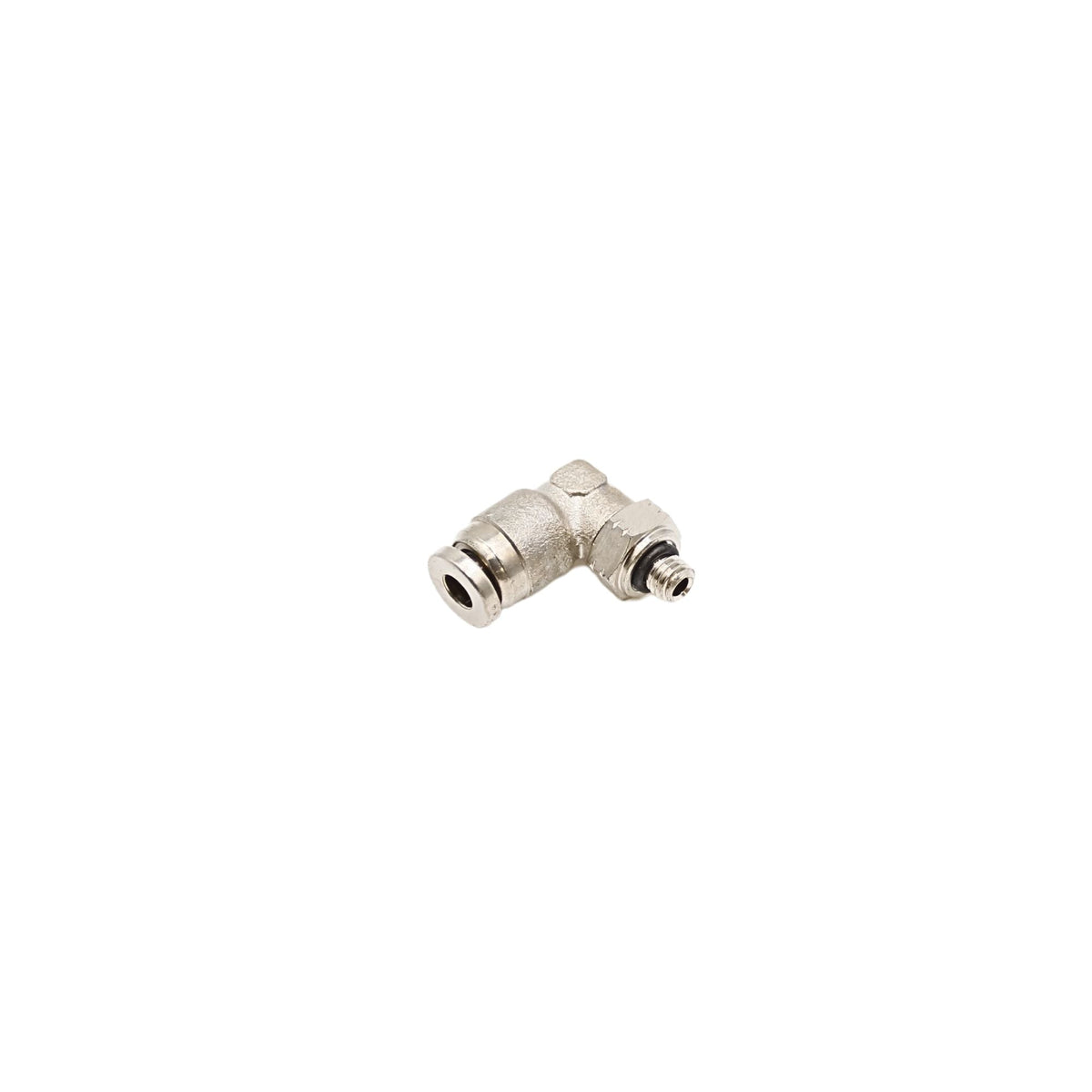 Brass Push-in fitting 5/32 in Tube 10/32 in MNPT Swivel elbow
