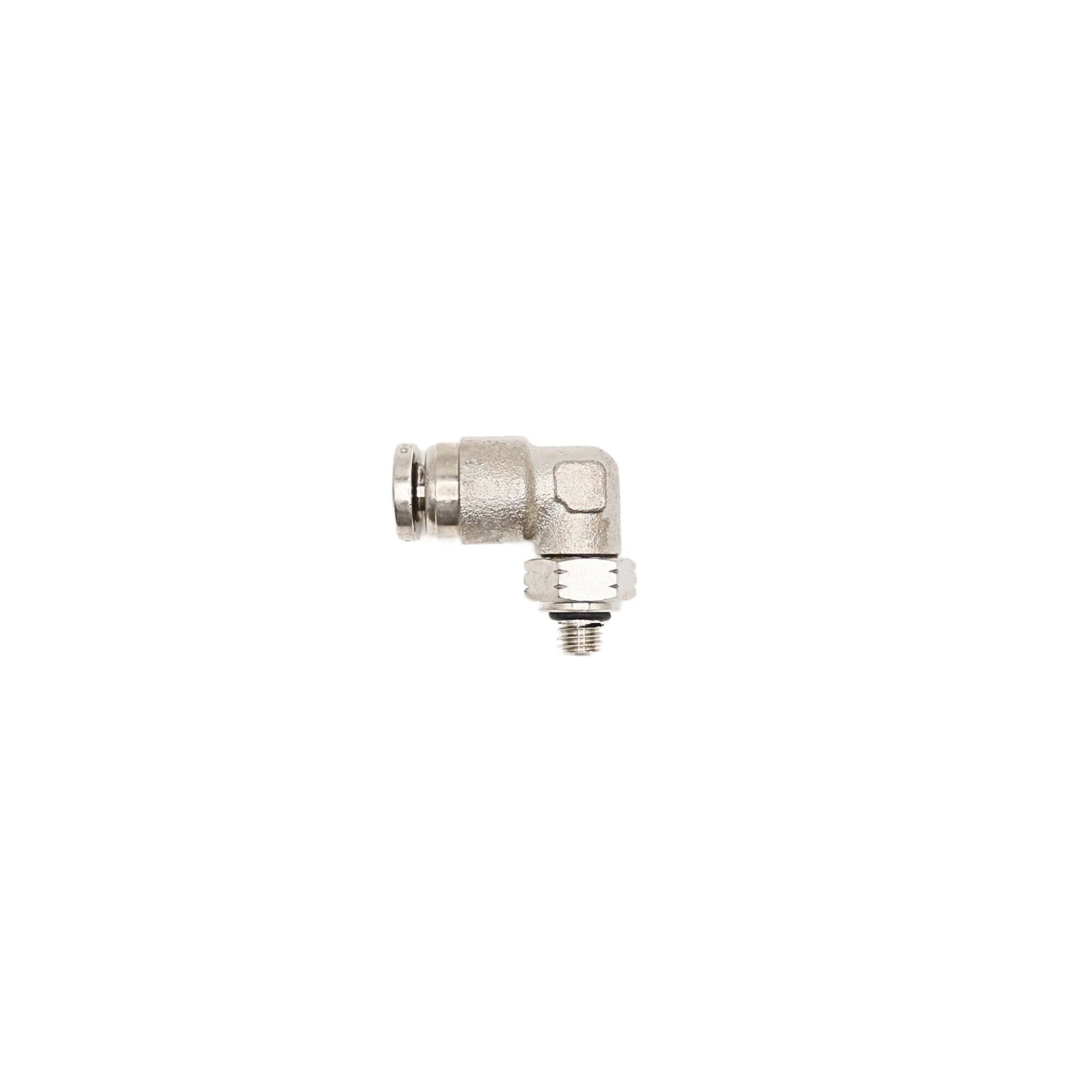 Brass Push-in fitting 5/32 in Tube 10/32 in MNPT Swivel elbow