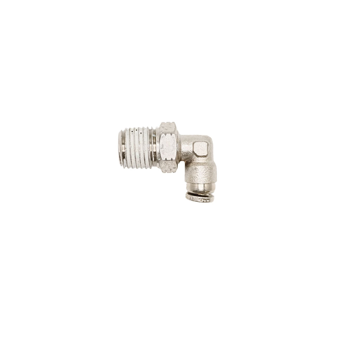 Brass Push-in fitting 5/32 in Tube 1/4 in MNPT Swivel elbow