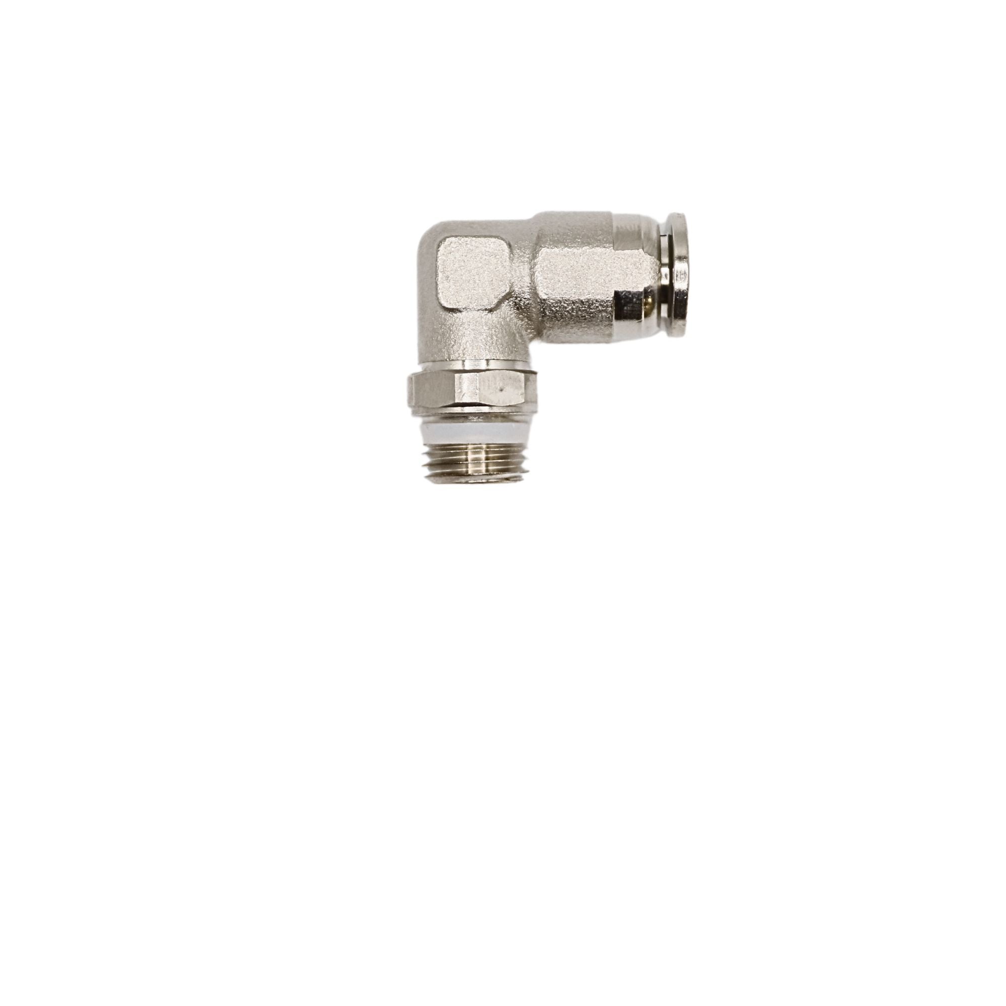 Brass Push-in fitting 8mm Tube 1/4 in MNPT Swivel elbow