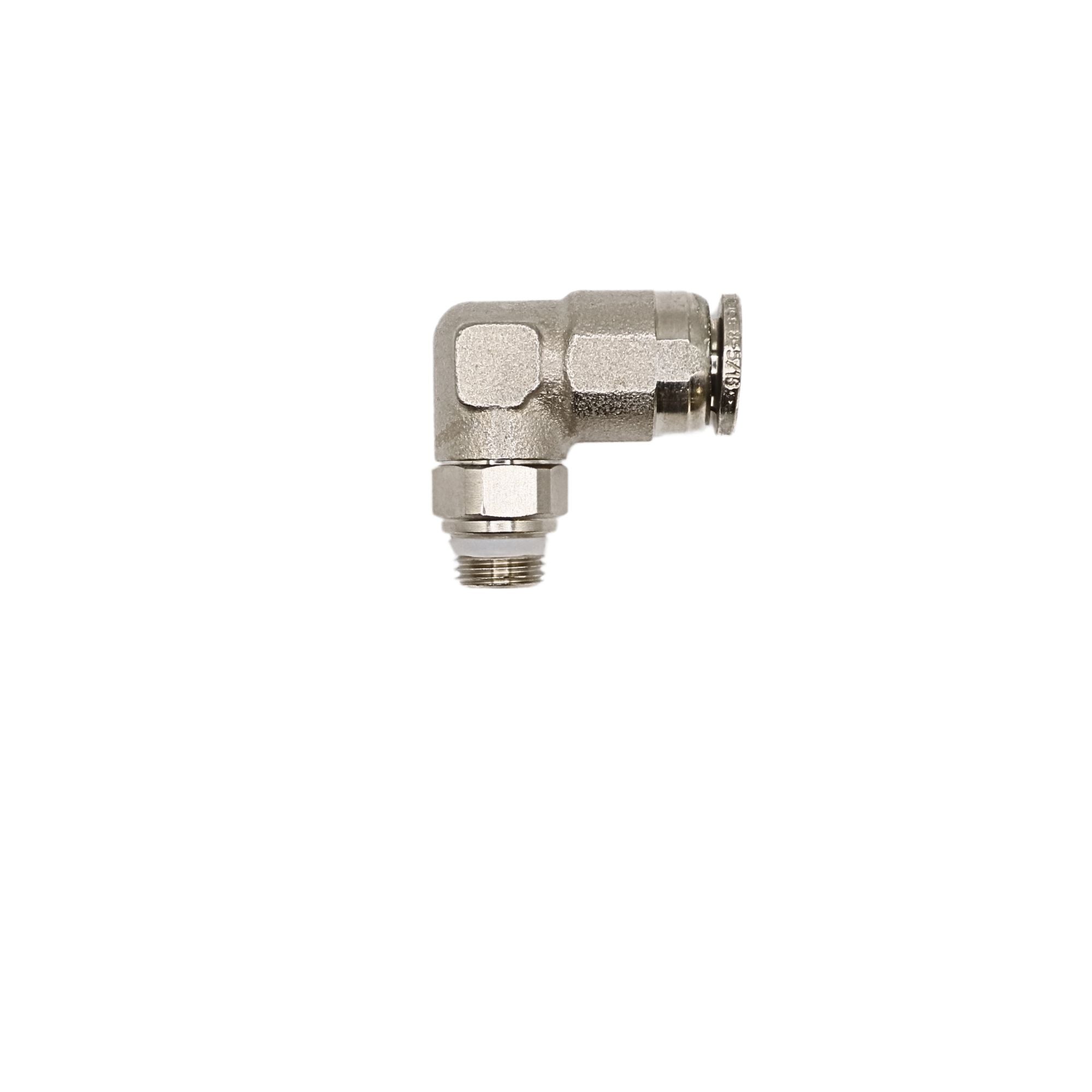 Brass Push-in fitting 8mm Tube 1/8 in MNPT Swivel elbow