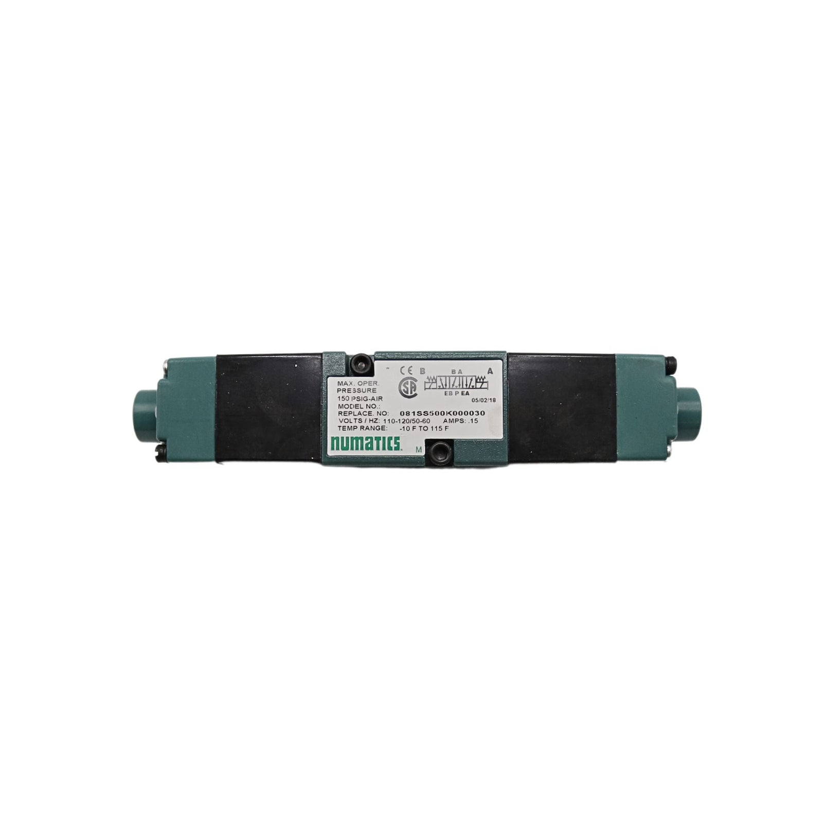 Numatics l Aventics Sandwich Regulator MK8 Series 4/3 Open CTR 120VAC | 081SS500K000030 - front view