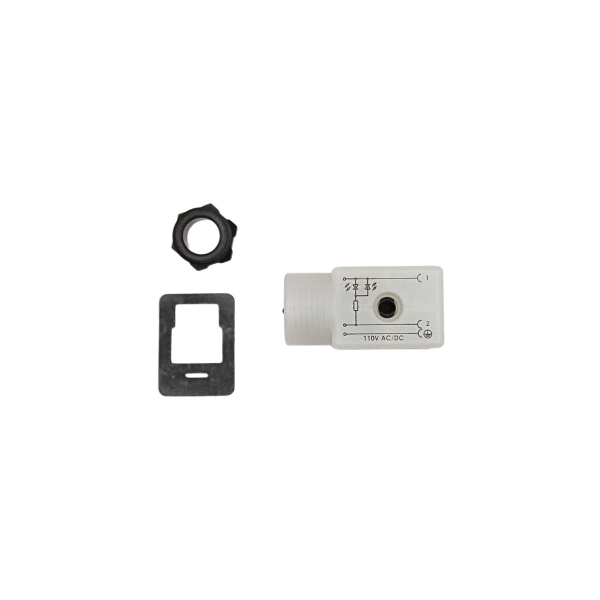Numatics l Aventics Solenoid Valve Connector Form B IND 2+G PG9 CG FW LED/MOV, 120VAC/DC | 230-366 - parts