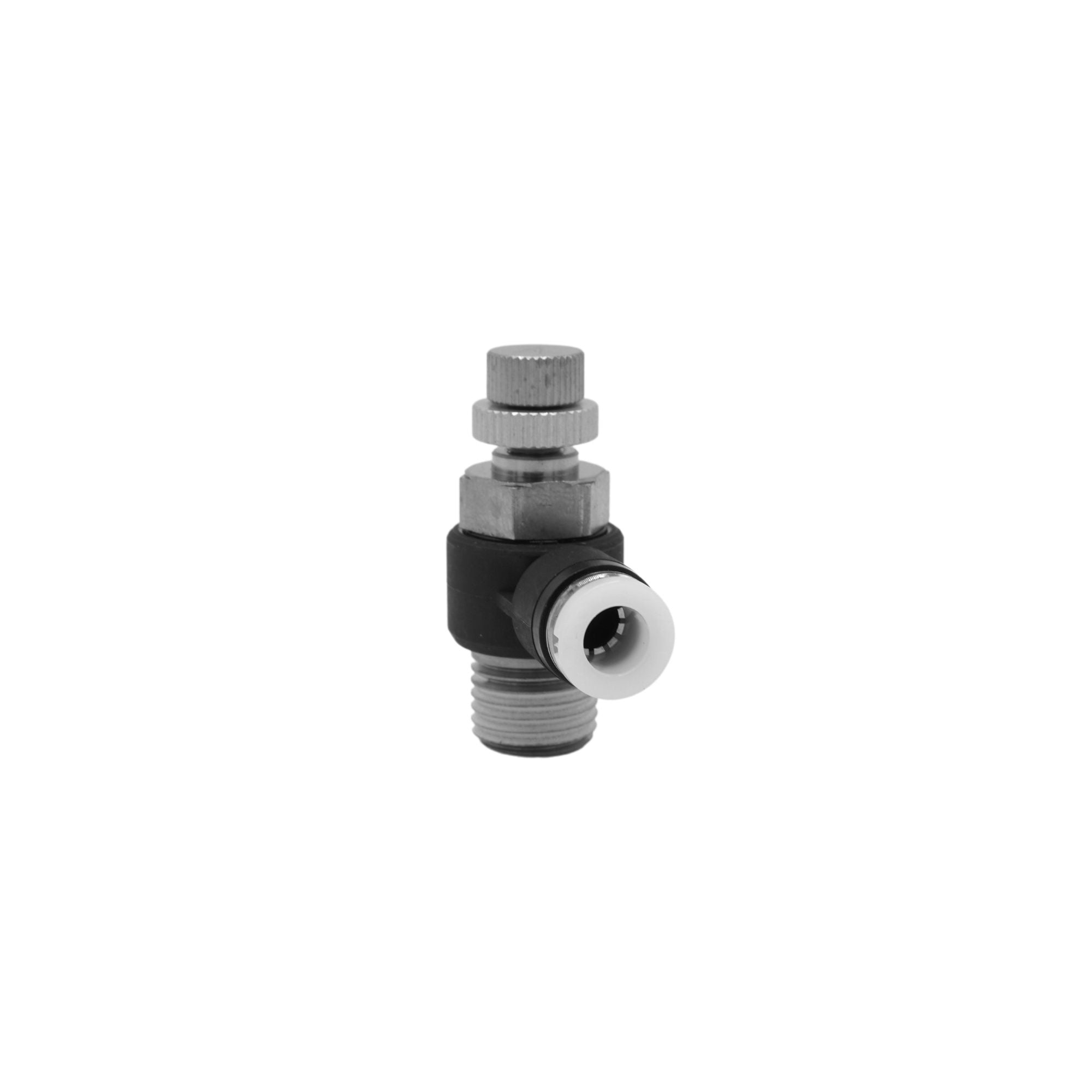 Pisco | Koganei | 1/4" NPT x 1/4" Tube Flow Control, Meter-Out | JSC1/4-N2AU-Pneumatic-TECO Technology