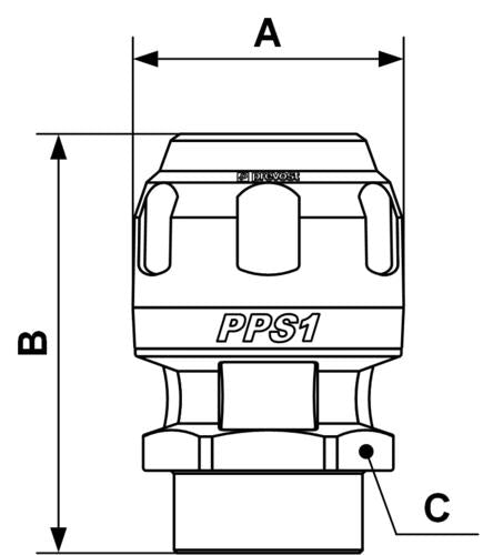 Prevost | 1-1/4" pipe x 1" Female NPT Straight Aluminum | PPS1 MF32205