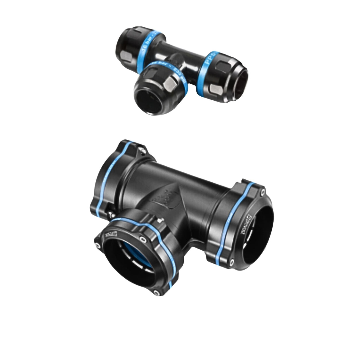 PPS1 TE - 3/4&quot; Aluminum equal female tee fitting for pipe used on PrevoS1 product line