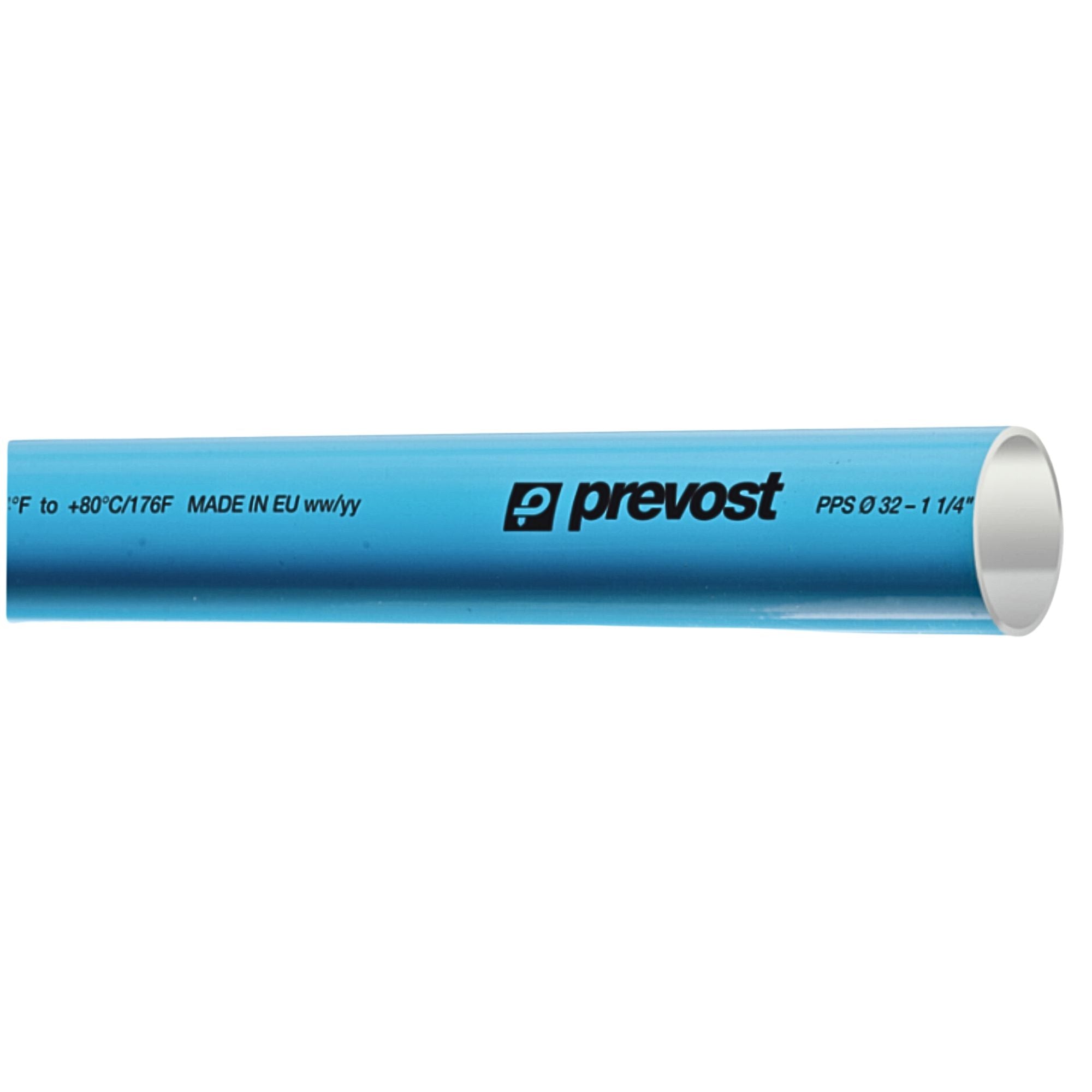 PPS - Aluminum 1" blue pipe for compressed air used on prevos1 product line