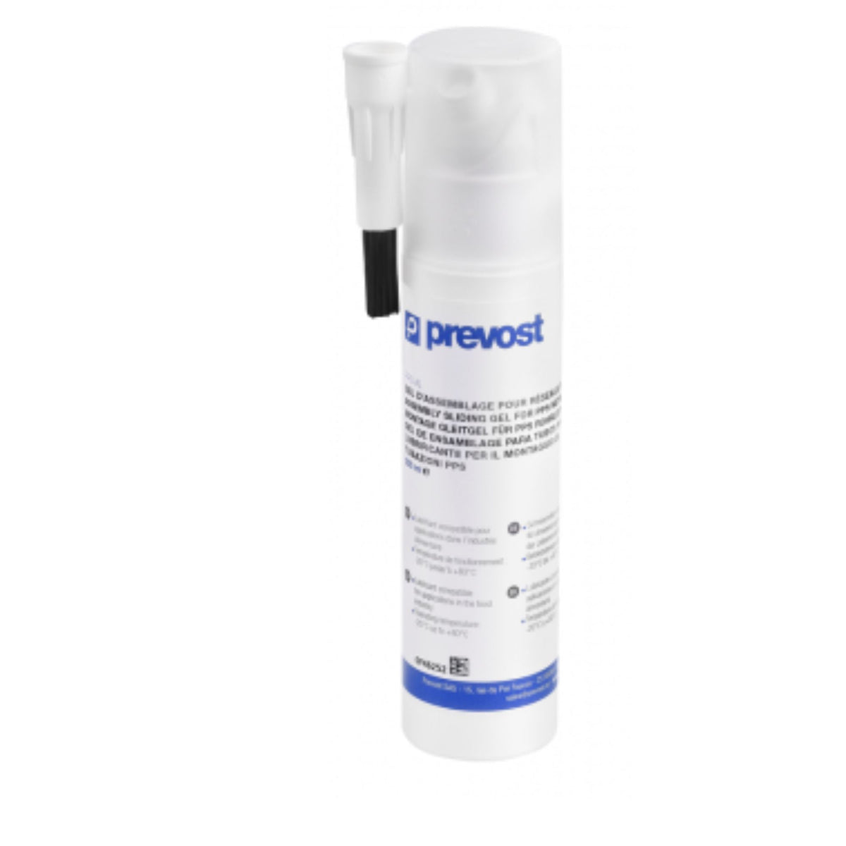 Assembly gel- Lubricate pipe to facilitate insertion into the fittings used on PrevoS1 product line