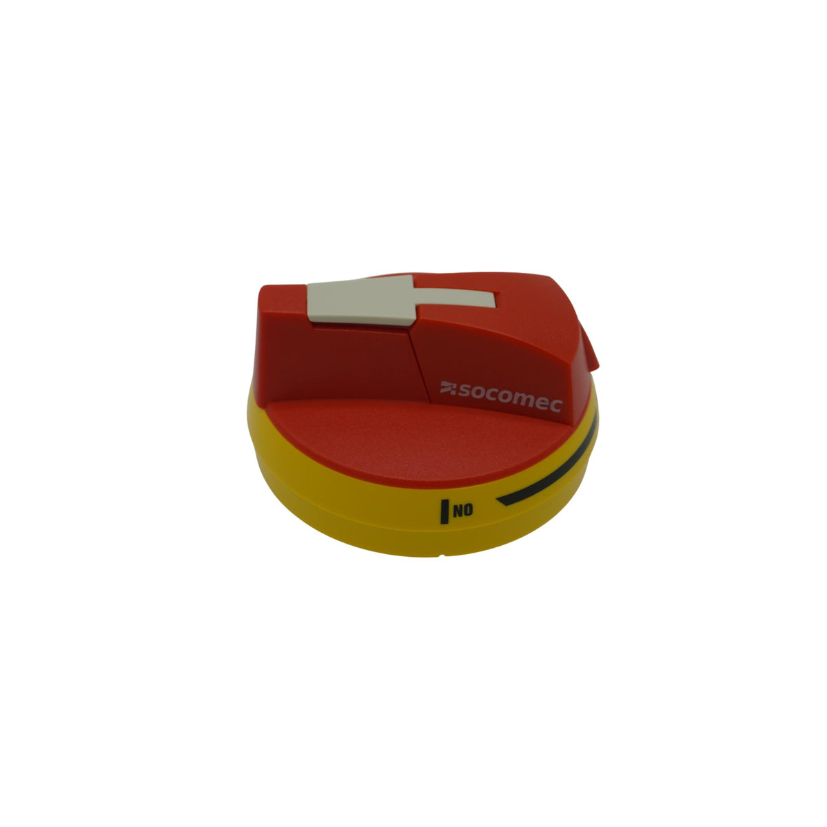 Socomec | S00 Rotary handle, Red/Yellow, 2-Pos, Lockable in OFF only, defeatable, NEMA 4/4X | 147E1111
