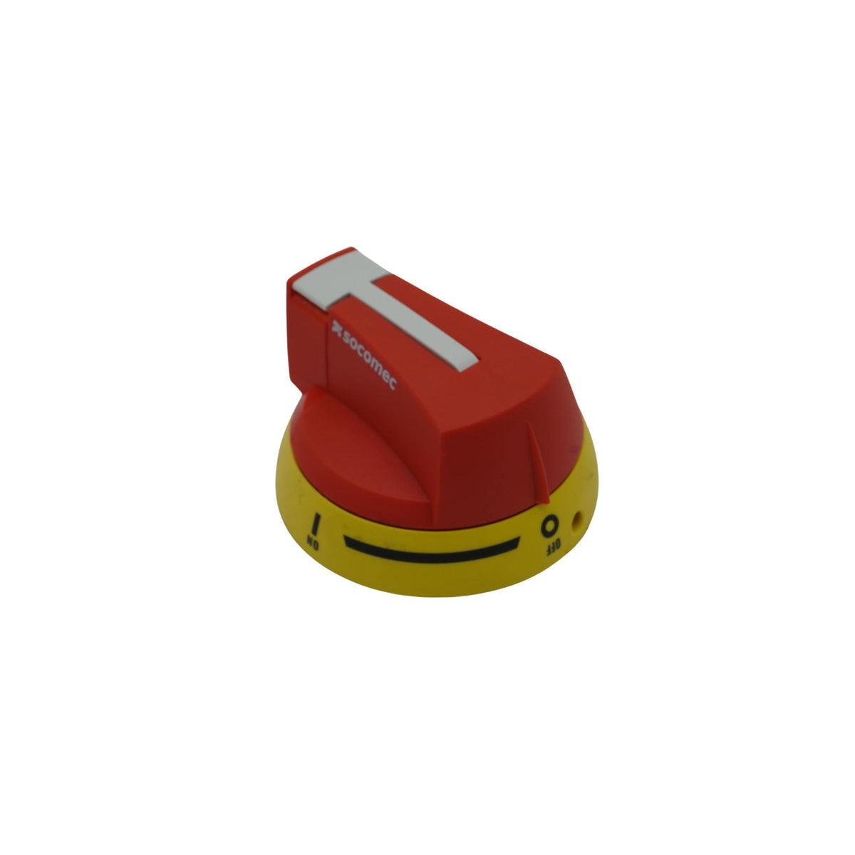 Socomec | S01 Round Handle, Red/Yellow, 2-Pos, Lockable in OFF only, defeatable, NEMA 4/4X | 140E2111