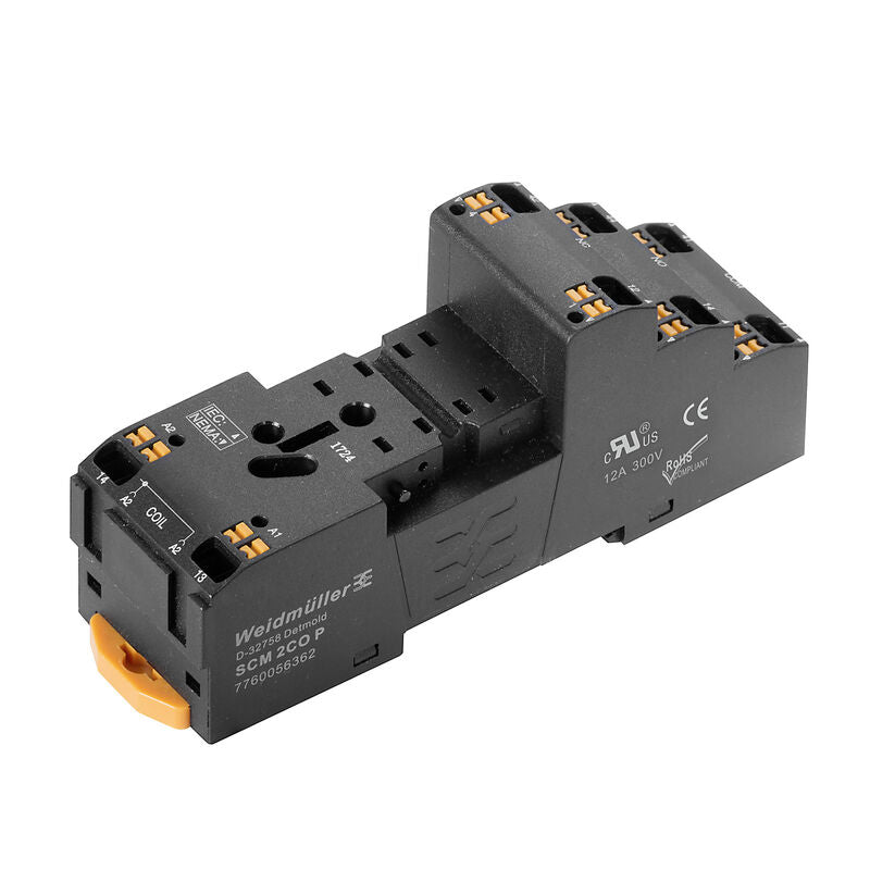 Weidmuller | D-SERIES DRM Relay socket DPDT 12A PushIN | 7760056362