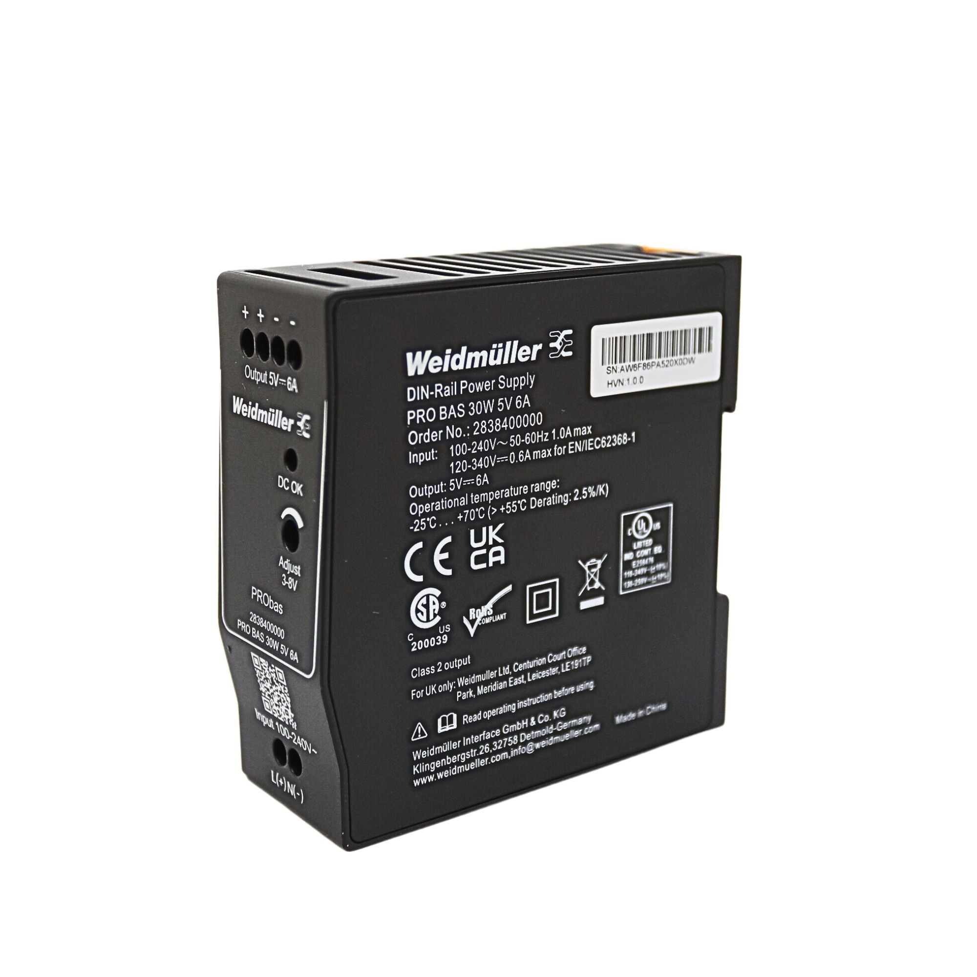 Weidmuller | PRO BAS 30W 12V 2.6A Power Supply | 2838400000
