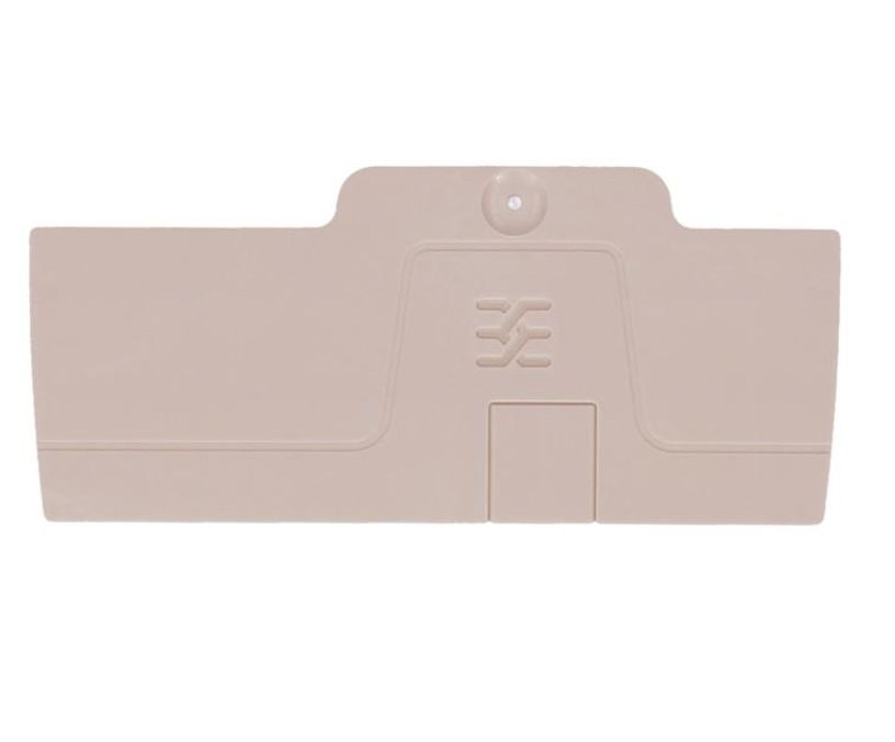 beige rectangular terminal plate with a tab on the top