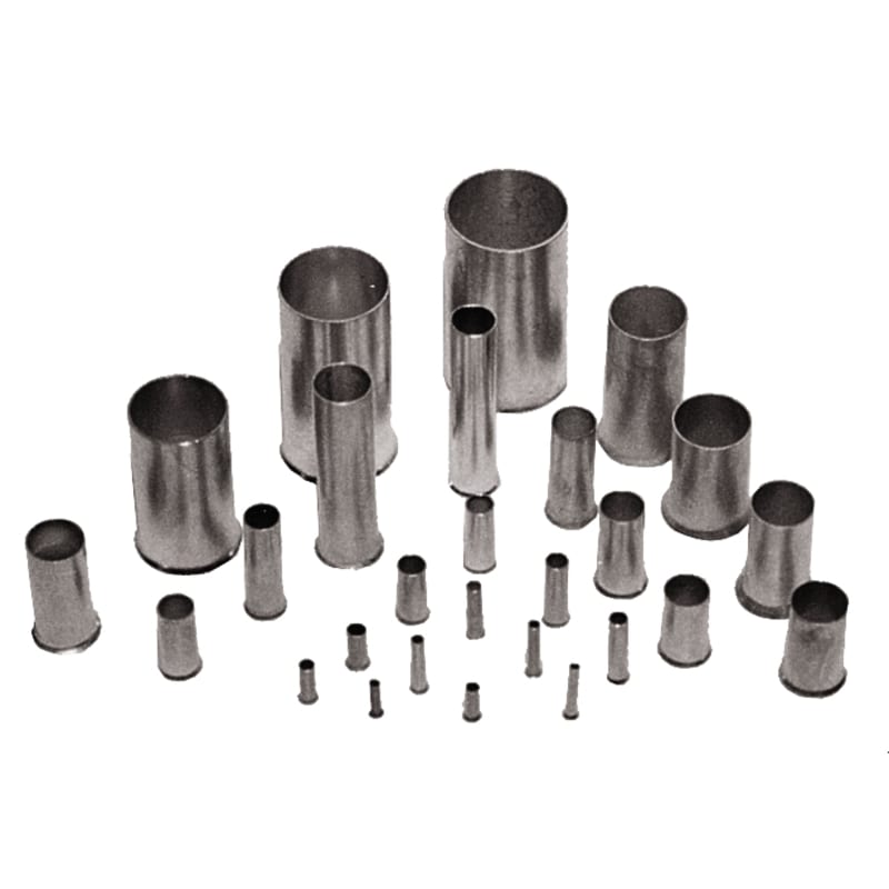 picture of twenty-seven upright wire-end ferrules