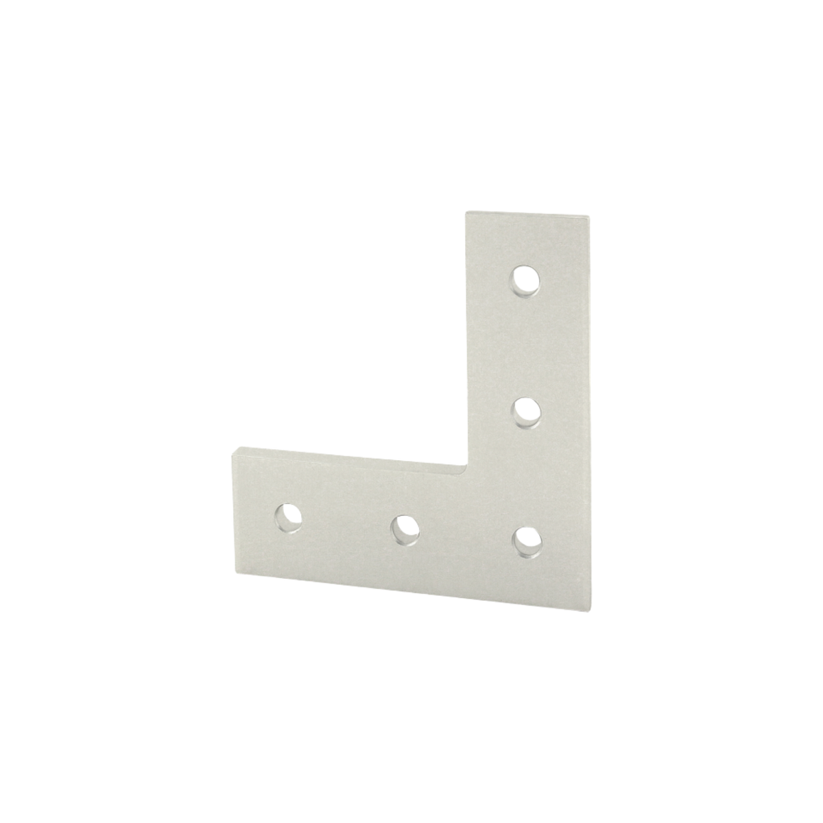 flat L-shaped joining plate with five mounting holes