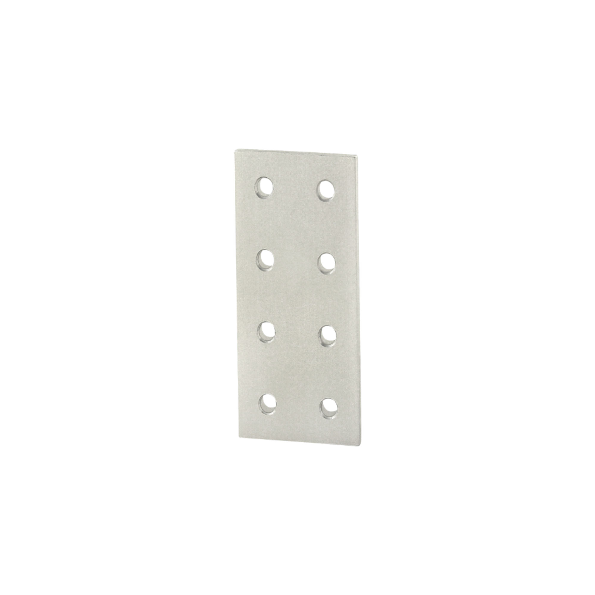 upright flat joining plate with eight mounting holes