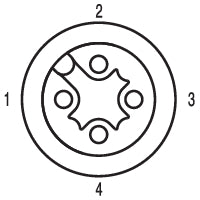 diagram of a circle with shapes on the inside and the numbers 1,2,3,4 around the outside