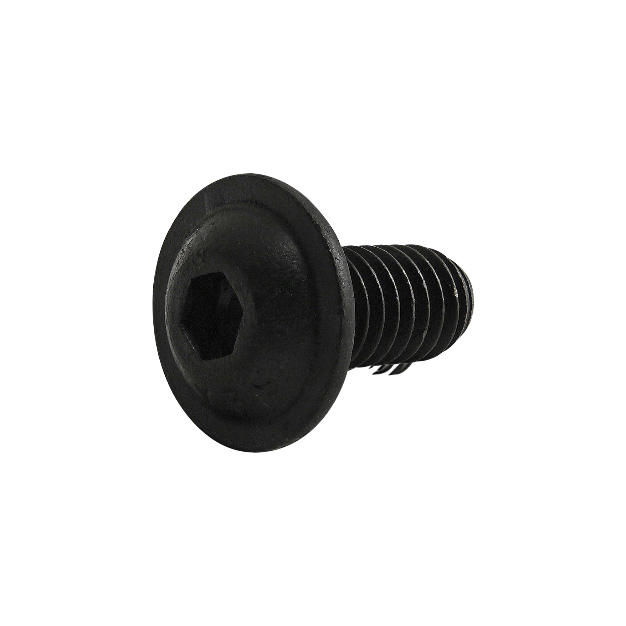 side view of a flanged button hex head socket cap screw