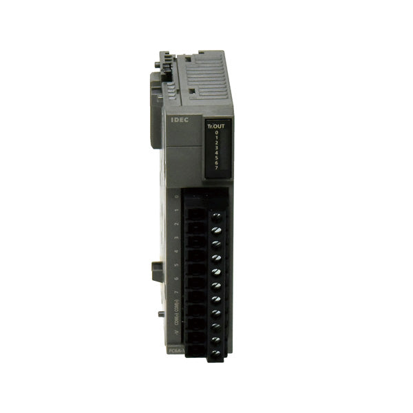 upright, rectangular, black module with ports all along the front side