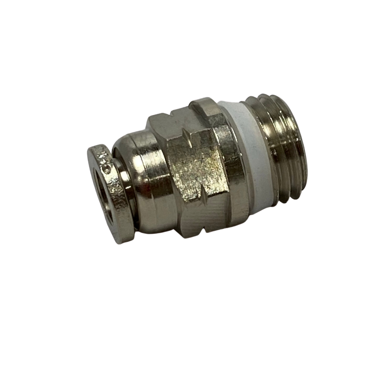 side view of a metal male connector