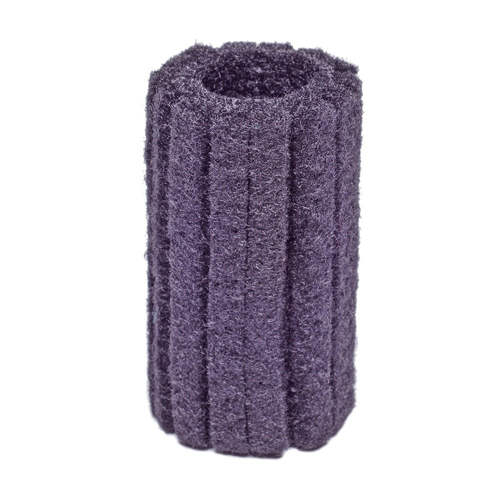 upright cylinder shaped purple filter