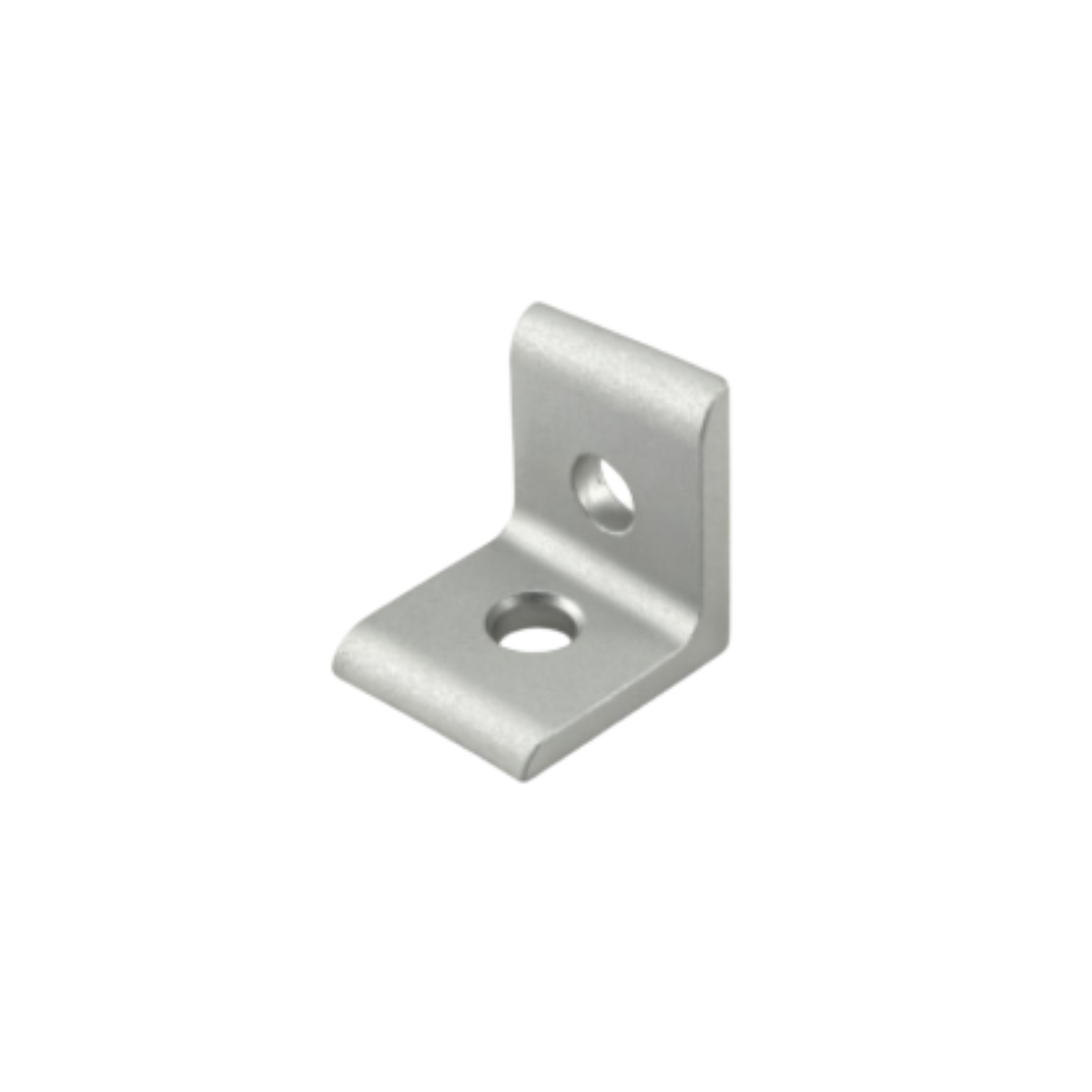 metal corner bracket with one hole on each of the two sides