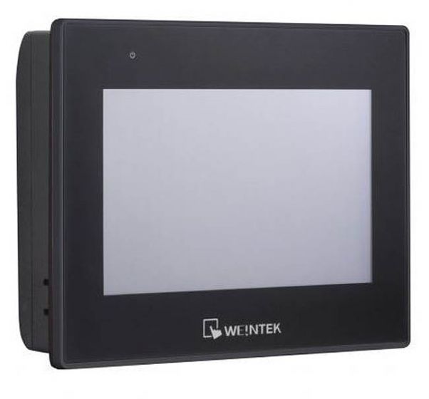 front view of a display screen with a black frame and a black screen